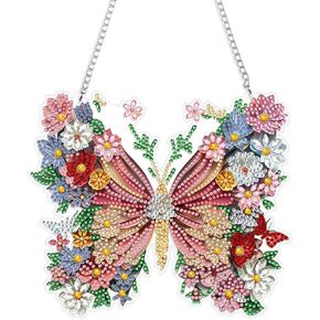 Eiflow DIY Hanging Diamonds Painting Eagle Pendant Kit, 8.6x7.6inch Special Diamond Gem Art Painting Ornament, Acrylic Diamond Art Board with Chain, Box Package in Kuwait