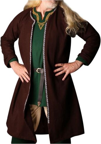 معطف Mythrojan المطرز Klappenrock WOOLEN VIKING: Hedeby/Haithabu Jarl قفطان LARP صوف in Saudi Arabia