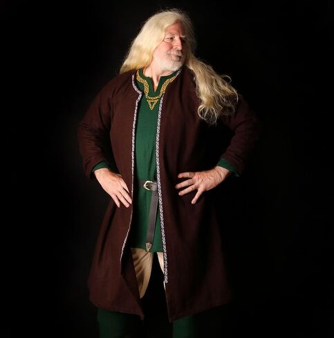 معطف Mythrojan المطرز Klappenrock WOOLEN VIKING: Hedeby/Haithabu Jarl قفطان LARP صوف in Saudi Arabia