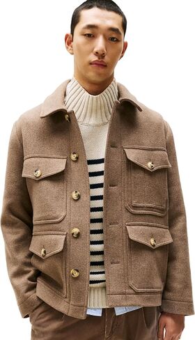 Tommy Hilfiger mens Wool Jacket With Four Pocket and Button Details in Saudi Arabia