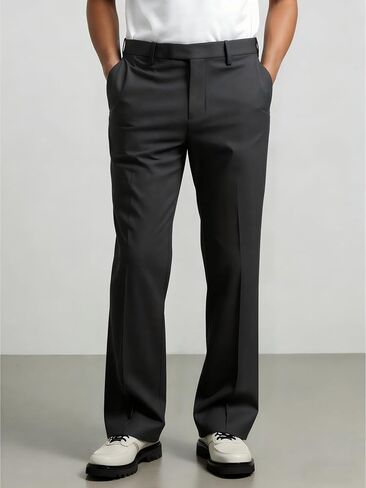Men's Tailored Straight-Leg Trousers for Formal Occasions Daily Styling Café Meetups Urban Errands in Saudi Arabia