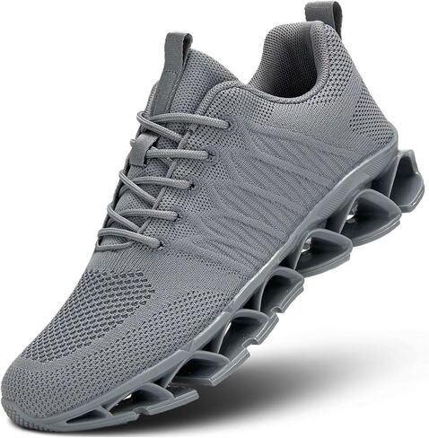Mens Running Walking Shoes Lace-up Blade Tennis Casual Fashion Sneakers Comfort Non Slip Work Sport Athletic Trainers in Saudi Arabia