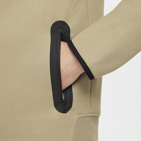 هودي بسحاب كامل من Nike Sportswear Tech Fleece للأطفال الكبار (للأولاد) (FD3285-276، زيتوني محايد/أسود/أسود) in Saudi Arabia