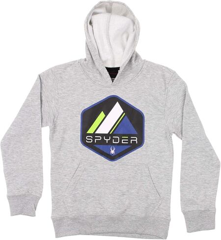 Spyder Youth Boys Deacon Pullover Fleece Hoodie, Heather Grey, Large (14-16) in Saudi Arabia