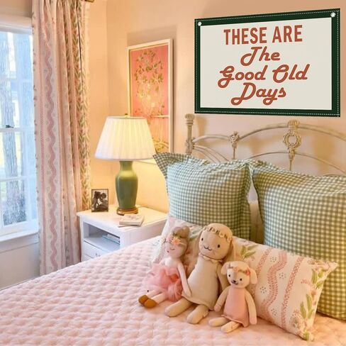 These Are The Good Old Days Canvas Banner Hanging Flag 20x30 Inspirational Banner Playroom Canvas Wall Decor in Saudi Arabia