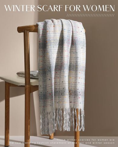 Winter Scarf for Women - Premium Blanket Scarf for Women Winter, Cozy Fashion Scarves Accessory 78.7"x24.8" in Saudi Arabia