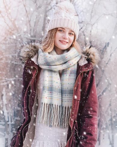Winter Scarf for Women - Premium Blanket Scarf for Women Winter, Cozy Fashion Scarves Accessory 78.7"x24.8" in Saudi Arabia