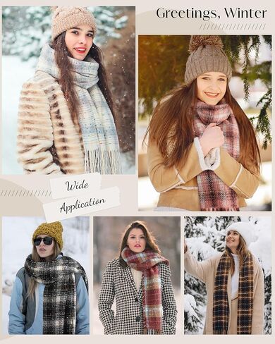 Winter Scarf for Women - Premium Blanket Scarf for Women Winter, Cozy Fashion Scarves Accessory 78.7"x24.8" in Saudi Arabia