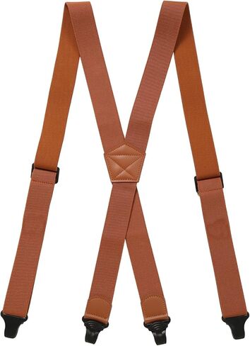 Heavy Duty Suspenders for Men, 1.4" Wide X-Back Mens Work Suspender with Plastic Clips for Jeans and Dress Pants Black in Saudi Arabia