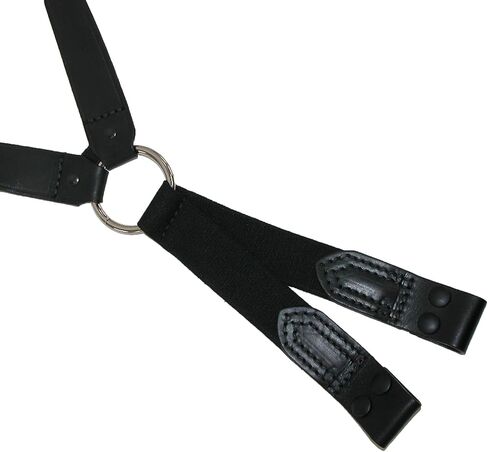 Boston Leather Leather Loop End Fireman Work Suspenders, Black in Saudi Arabia