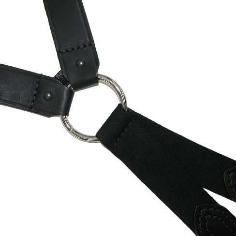 Boston Leather Leather Loop End Fireman Work Suspenders, Black in Saudi Arabia