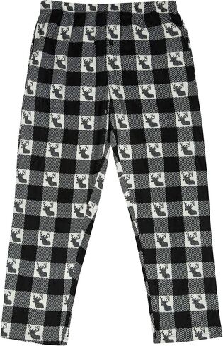 بنطال North 15 للأولاد فائق النعومة، منقوش برأس غزال، من الصوف القطبي -1233B-White-14-16 in Kuwait