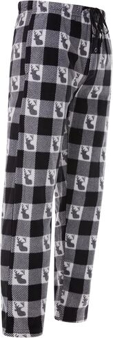 بنطال North 15 للأولاد فائق النعومة، منقوش برأس غزال، من الصوف القطبي -1233B-White-14-16 in Kuwait