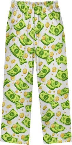Dussdil Pajama Pants Long Sleep PJ Pant Pajama Bottoms Elastic Waist Lounge Pants with 2 Pockets 6-8Y in Saudi Arabia