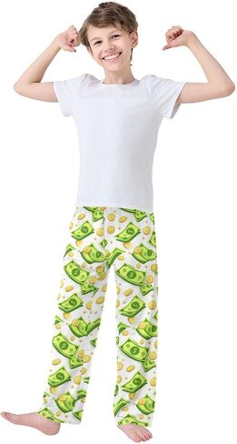 Dussdil Pajama Pants Long Sleep PJ Pant Pajama Bottoms Elastic Waist Lounge Pants with 2 Pockets 6-8Y in Saudi Arabia