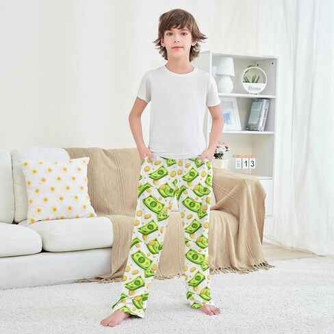 Dussdil Pajama Pants Long Sleep PJ Pant Pajama Bottoms Elastic Waist Lounge Pants with 2 Pockets 6-8Y in Saudi Arabia