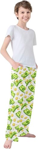 Dussdil Pajama Pants Long Sleep PJ Pant Pajama Bottoms Elastic Waist Lounge Pants with 2 Pockets 6-8Y in Saudi Arabia