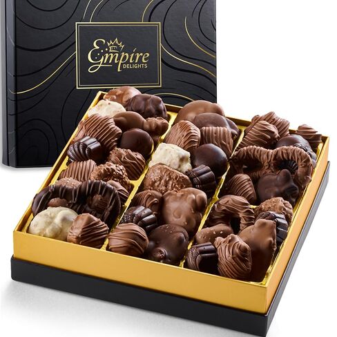 Chocolate Gift Box with Assorted Gourmet Chocolates - Food Gift Basket for Women and Men - Birthday, Thank You, Present idea for Him and Her in Saudi Arabia