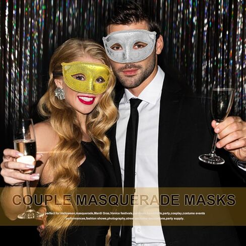 Masquerade Mask for Men Women Couple Ventian Halloween Masks for Party Prom Ball in Saudi Arabia