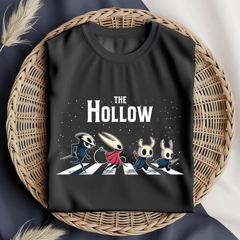 تي شيرت Hollow Knight Abbey Road، تي شيرت The Hollow Game، قميص اللاعب، تي شيرت برسومات ألعاب الفيديو، قميص Hollow Knight in Kuwait