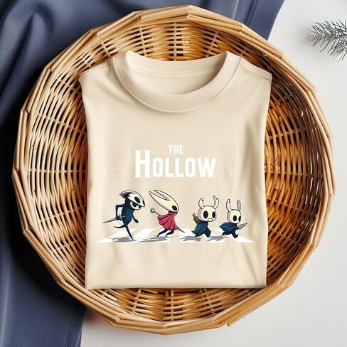 تي شيرت Hollow Knight Abbey Road، تي شيرت The Hollow Game، قميص اللاعب، تي شيرت برسومات ألعاب الفيديو، قميص Hollow Knight in Kuwait