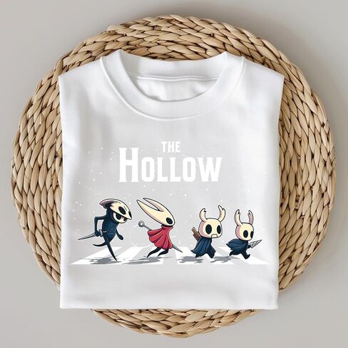 تي شيرت Hollow Knight Abbey Road، تي شيرت The Hollow Game، قميص اللاعب، تي شيرت برسومات ألعاب الفيديو، قميص Hollow Knight in Kuwait