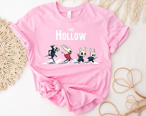تي شيرت Hollow Knight Abbey Road، تي شيرت The Hollow Game، قميص اللاعب، تي شيرت برسومات ألعاب الفيديو، قميص Hollow Knight in Kuwait