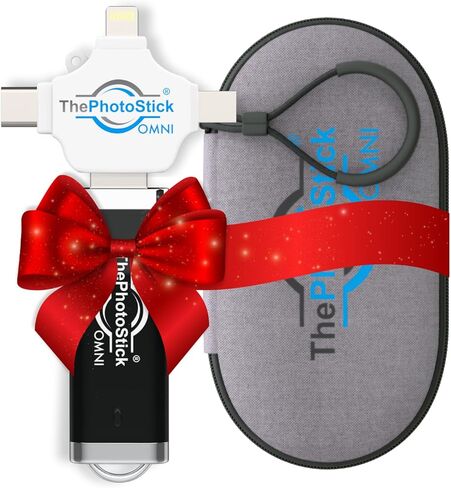 ThePhotoStick® Omni 32GB + Protective Case | Secure Photo & Video Backup and Transfer | Digital File Organization | USB & Multiport Connection for Phones, Tablets and Computers | Water Resistant Case in Kuwait