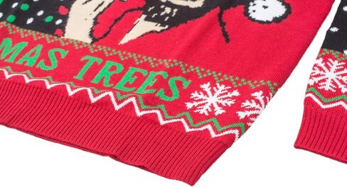 Ripple Junction Bob Ross Happy Little Xmas Trees Ugly Christmas Sweater in Saudi Arabia