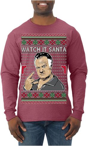 Watch It Santa Funny Paulie Italian Mafia TV Show Ugly Christmas Sweater Mens Womens Unisex Shirts, Tops in Saudi Arabia