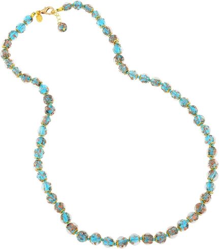 Glass Of Venice Murano Glass Sommerso Long Necklace - Teal in Saudi Arabia