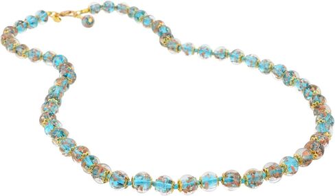 Glass Of Venice Murano Glass Sommerso Long Necklace - Teal in Saudi Arabia
