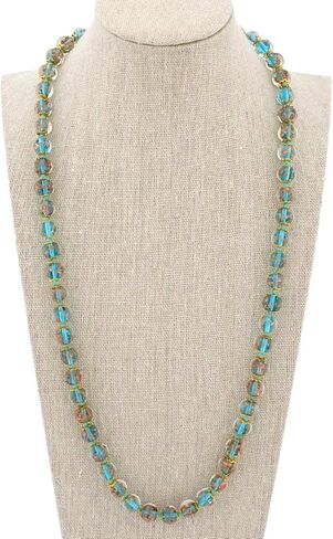 Glass Of Venice Murano Glass Sommerso Long Necklace - Teal in Saudi Arabia