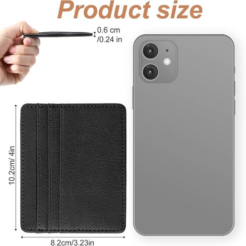 2pcs Small Credit Card Holder, RFID Blocking Slim Credit Card Holder, Credits Cards Holders Wallet,Minimalist Cards Holders for Men & Women with 4 Slots, Black & Brown in Saudi Arabia