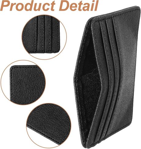 2pcs Small Credit Card Holder, RFID Blocking Slim Credit Card Holder, Credits Cards Holders Wallet,Minimalist Cards Holders for Men & Women with 4 Slots, Black & Brown in Saudi Arabia