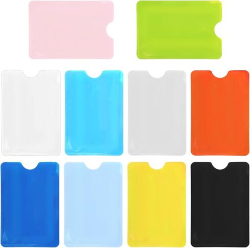 أكمام بطاقات RFID، حامل بطاقات RFID ملون، 10 قطع من بطاقات الائتمان الملونة لحماية بطاقات الهوية وأكمام حجب بطاقات الائتمان والهوية in Kuwait