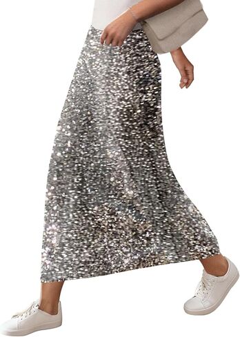 SOFIA'S CHOICE Women Sequin Skirts High Waisted Sparkly Midi Skirt Club Night Out in Saudi Arabia