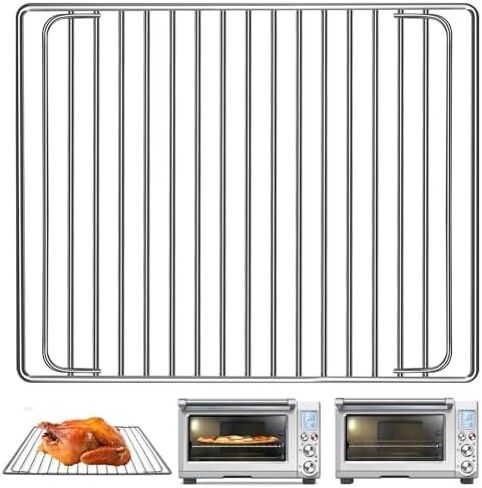 GCQ Smart Oven Rack for Breville Air Fryer Countertop Oven BOV845BSS, 14''×11.6'' Stainless Steel Air Fryer Accessories Replacement Parts Roasting Steamer Grill Racks Baking Tray，Dishwasher safe in Saudi Arabia