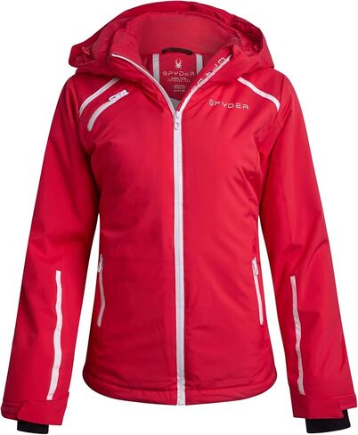 Spyder Womens Quilted Jacket - Wind Water Resistant Insulated Winter Coats Quilted Ski Jacket with Hood and Zippered Pockets in Saudi Arabia