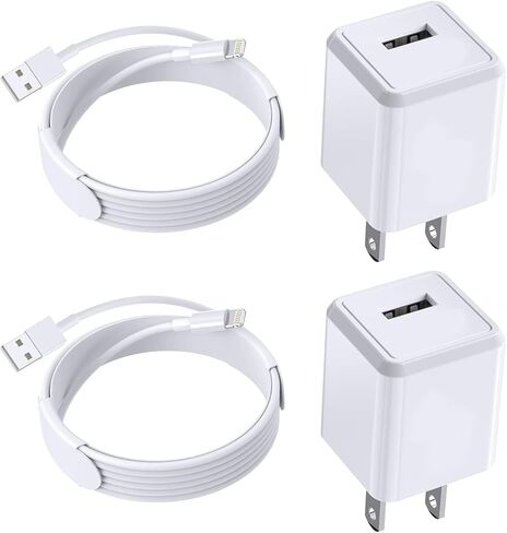 10FT Long iPhone Charger,[Apple MFi Certified] 2Pack 10Foot USB to Lightning Charging Cable Cord USB Wall Phone Charger Power Adapter Travel Plug Block for iPhone 14 13 12 11 Pro Max/SE 2022/X/XR/iPad in Saudi Arabia