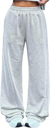 SHENHE Girl's Y2K Baggy Sweatpants Casual Elastic Waist Wide Leg Active Workout Pants in Saudi Arabia