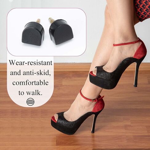 10 Pairs High Heel Tips Kit - U Shaped Cap Cover Shoe Protectors With Dowels for Shoes in Saudi Arabia