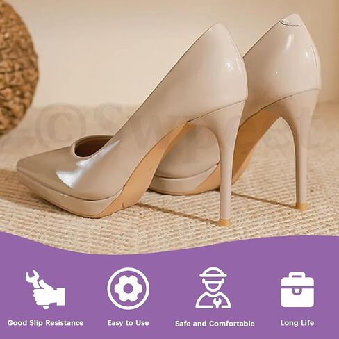 10 Pairs High Heel Tips Kit - U Shaped Cap Cover Shoe Protectors With Dowels for Shoes in Saudi Arabia