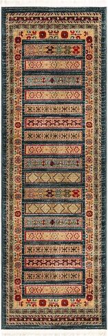 Rugs.com سجادة مجموعة Kashkuli Gabbeh - سجادة زرقاء متوسطة مقاس 2 × 6 بوصة مثالية للممرات والمداخل in Kuwait