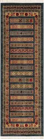 Rugs.com سجادة مجموعة Kashkuli Gabbeh - سجادة زرقاء متوسطة مقاس 2 × 6 بوصة مثالية للممرات والمداخل in Kuwait