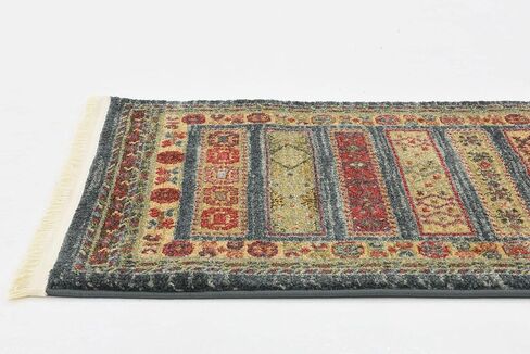 Rugs.com سجادة مجموعة Kashkuli Gabbeh - سجادة زرقاء متوسطة مقاس 2 × 6 بوصة مثالية للممرات والمداخل in Kuwait