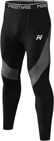 Men's Thermal Pants Fleece Lined Long Johns Compression Bottom Athletic Base Layer Cold Weather Gear in Saudi Arabia