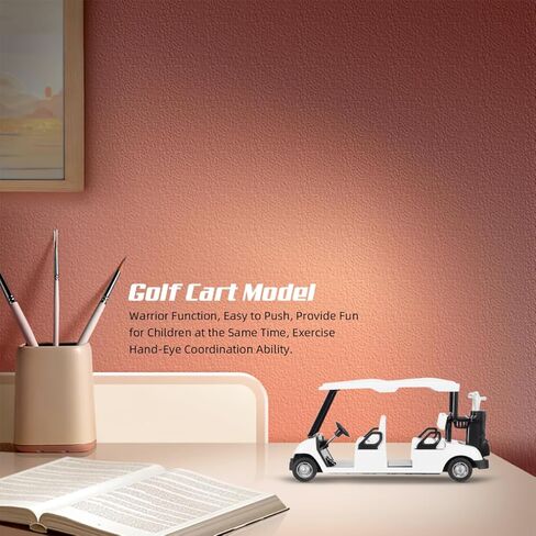 VICASKY Mini Diecast Golf Cart نموذج تفاعلي للانسحاب للبالغين، لمسة زخرفية أنيقة لمحبي الجولف من مواد المكتب المنزلي in Kuwait
