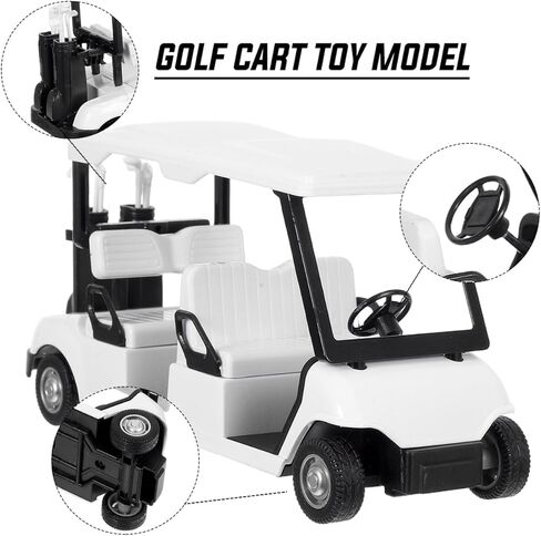 VICASKY Mini Diecast Golf Cart نموذج تفاعلي للانسحاب للبالغين، لمسة زخرفية أنيقة لمحبي الجولف من مواد المكتب المنزلي in Kuwait