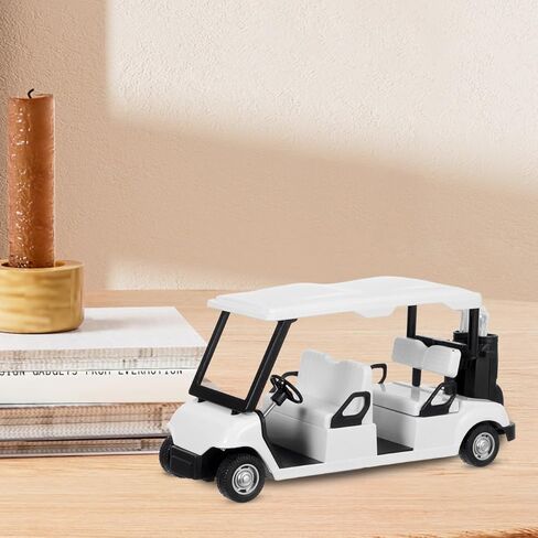 VICASKY Mini Diecast Golf Cart نموذج تفاعلي للانسحاب للبالغين، لمسة زخرفية أنيقة لمحبي الجولف من مواد المكتب المنزلي in Kuwait